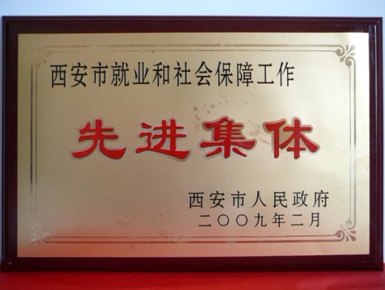 2009年2月，被西安市政府評(píng)為西安市就業(yè)和社會(huì)保障工作先進(jìn)集體
